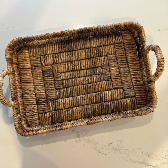 Woven Rectangular Basket Tray - Picture 5 of 5